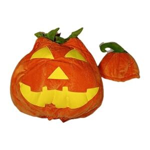 Pottery‎ Barn Halloween Glow Pumpkin Baby Toddler Costume 2T Jack O Lantern 2pc